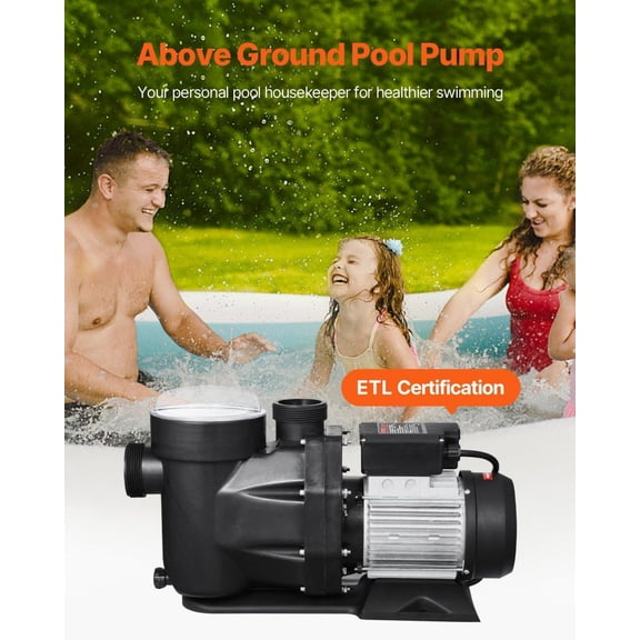 3 HP Swimming Pool Pump Single Speed 149 GPM 3450 RPM 220V - Durable Above Ground Pool Water Pump