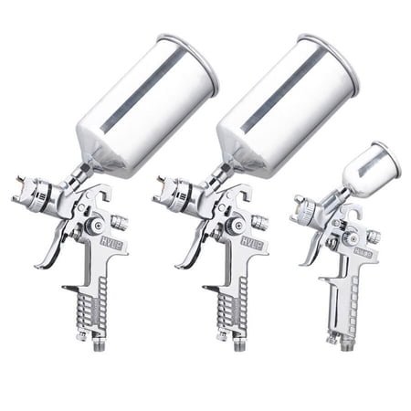 HVLP Auto Paint Air Spray Gun Kit w/ Carrying Case, 3 pcs