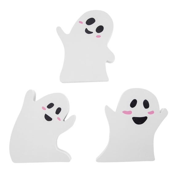 3 Halloween Terror Ghosts Set Decor Crafts White Ghost Home Desktop Adornments,Dancing and Greeting Ghosts