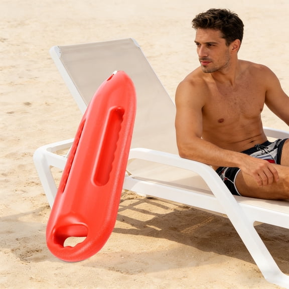 3Handle Swimming Rescue Buoy HighVisibility Red Lifesaver Float with Strong Buoyancy (132154lbs) NonInflatable Water Safety Device for Open Water, Beach, Kayaking & Surf Rescue