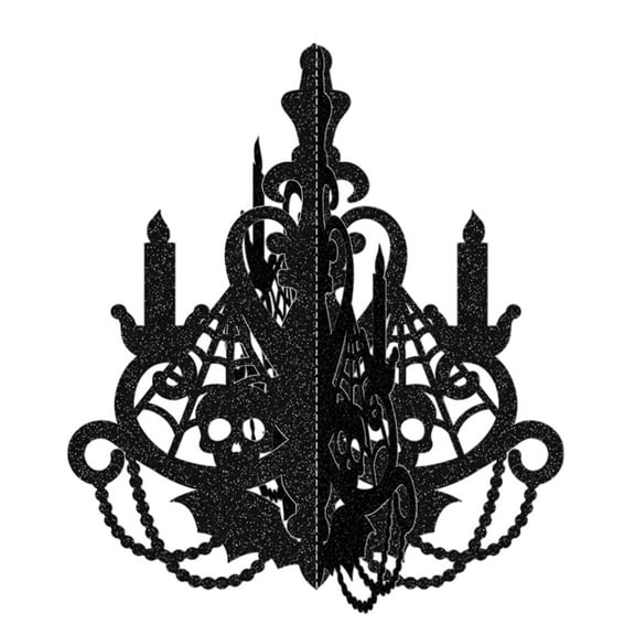 3. Handmade Foldable Halloween Holders Paper Craft Chandelier for Festive Night Home Decoration