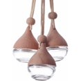 thumbnail image 1 of 3 Hanging Car Air Freshener Diffuser Bottles - 6 Refillable Aromatherapy Perfume Pendants, with Wooden Cap and Rope for Transparent Empty Glass, for Vehicle Decoration, Closet Fragrance, 1 of 5