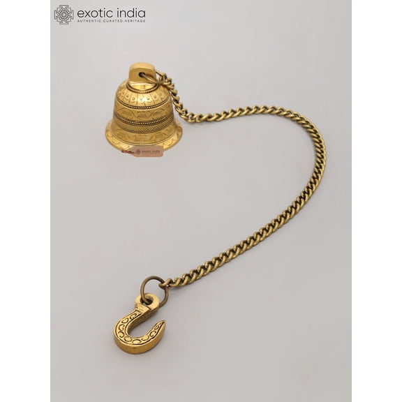 3'' Hanging Temple Bell in Brass | Handmade | Made in India