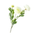 thumbnail image 1 of 3-Head Artificial Ranunculus Flowers with Velvet Texture, Realistic Faux Bloom Stems for Wedding Bouquet Home Vase Table Centerpiece Decor White, 1 of 5