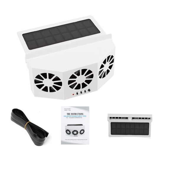 3 Head Coolers Car Fan USB/Solar Energy Cooling Vent Exhaust Portable Car Coolers Fan Exhaust Fan Car Radiator