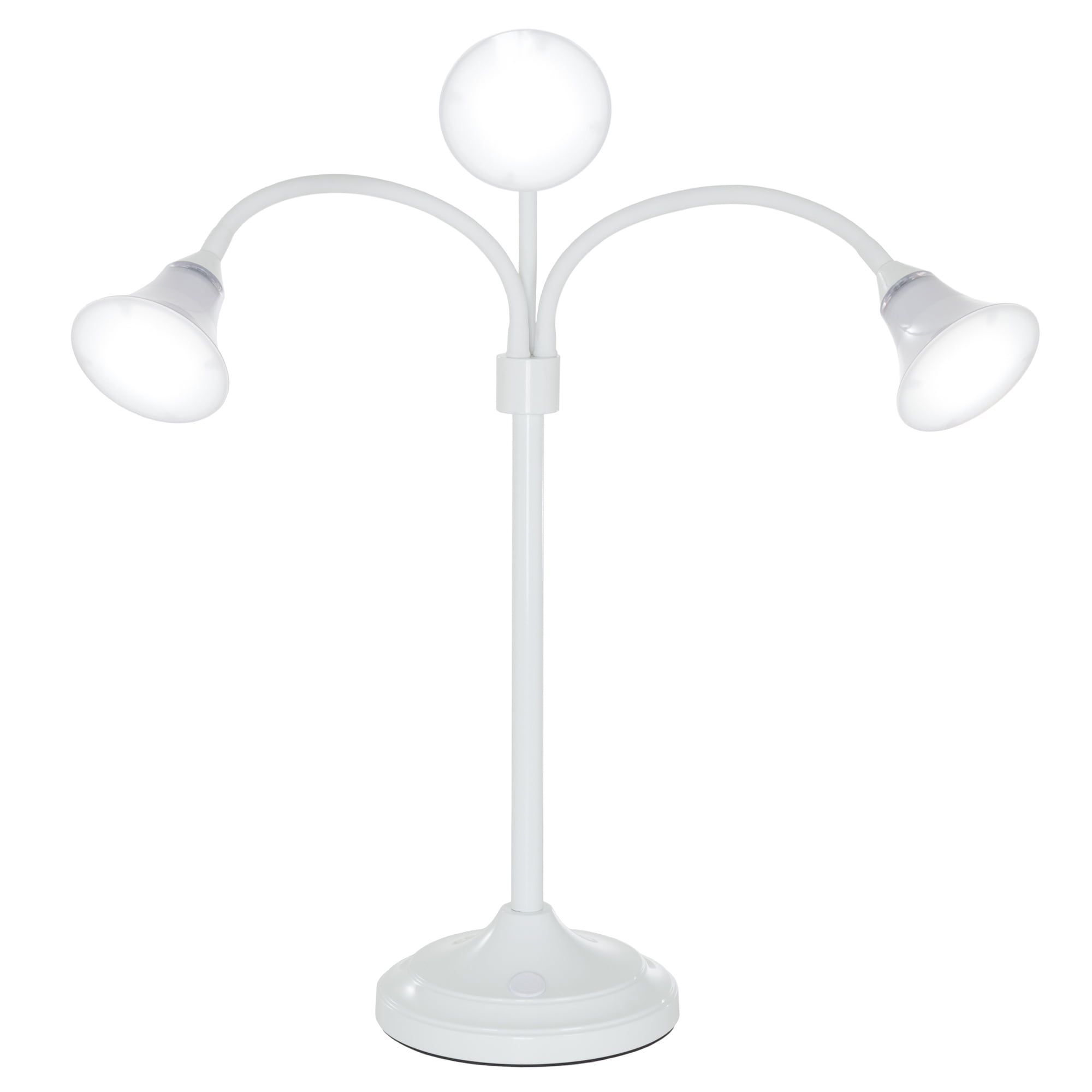3 Head Desk Lamp LED Light with Adjustable Arms Touch Switch and