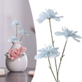 thumbnail image 1 of 3 Heads Blue Artificial Flowers, Fake Flowers for Vase Indoor, 25'', 1 of 6