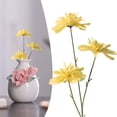 thumbnail image 1 of 3 Heads Yellow Artificial Flowers, Fake Flowers for Vase Indoor, 25'', 1 of 6