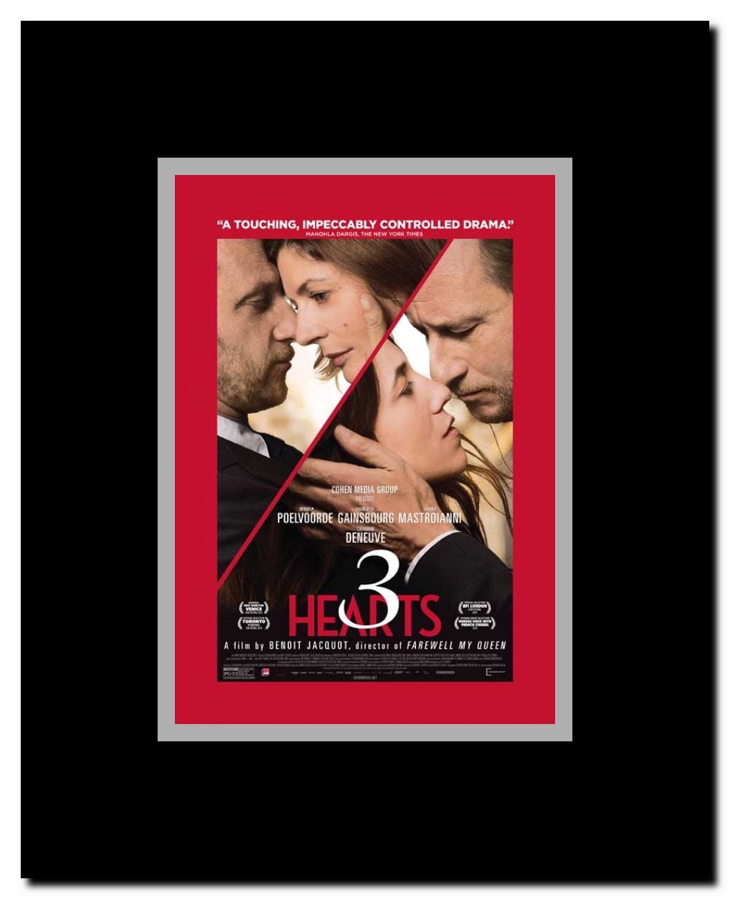 3 Hearts Framed Movie Poster