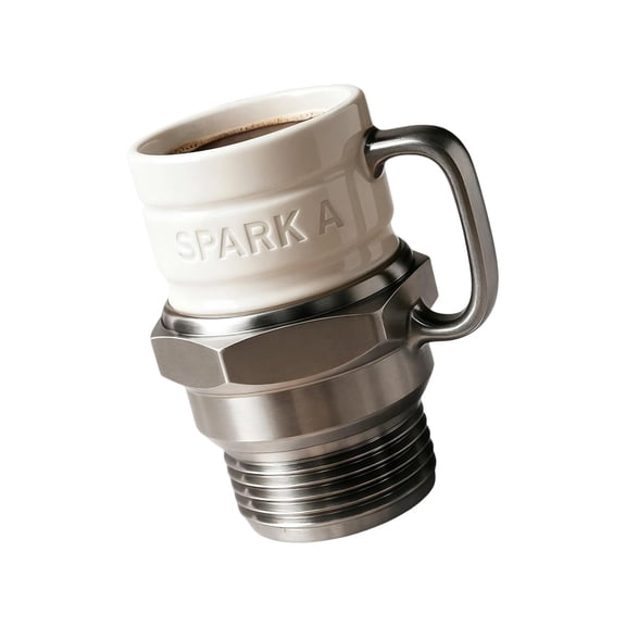 3. Heatproof Automotive Resin Coffee Cup, Plug Design with Collectible Drinkware for Mechanics