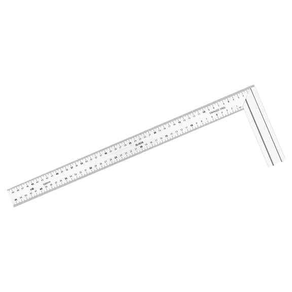 3. Heavy Duty Aluminum Base 90° Ruler With Scales For Architectural Design, Woodcraft & Construction Layouts