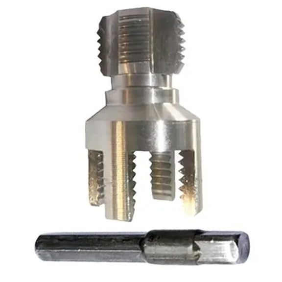 3. Heavy Duty Electric Drill Tap Set 2 Sizes Carbon Alloy Tubing Threader with Hexagonal Shank