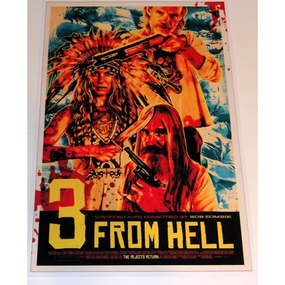 3 From Hell Rob Zombie Horror Poster 2019 Sid Haig 19"x13" Bill Moseley Sherri Moon Zombie USA #2 Version (House of 1000 Corpses and Devils Rejects Sequel)