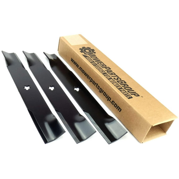 (3) Hi Lift Blades Fits Kees Dixon with 52" deck 539112079