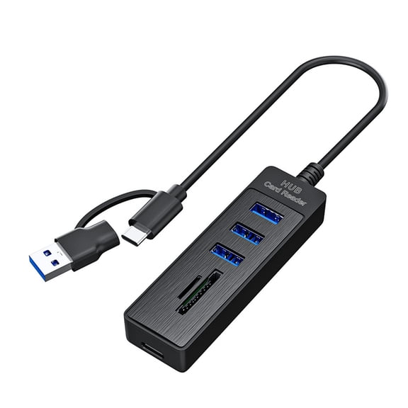 3. High-Speed 5Gbps USB3.0 Adapter Hub with TF Reader, 2 USB2.0 Ports for Computer Tablet Devices