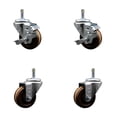 thumbnail image 1 of 3 High Temp Phenolic Wheel Swivel 7/16 Inch Grip Ring Stem Caster Set 2 Brakes, 1 of 2