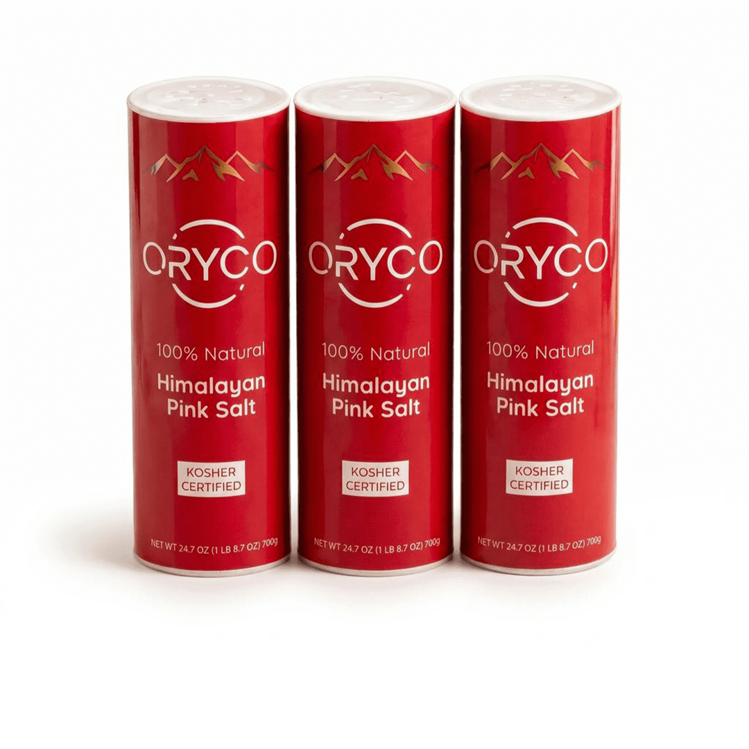 Oryco Himalayan Pink Salt Shaker - Fine Grain Pink Salt (3 × 24.7oz)