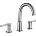 thumbnail image 1 of 3 Hole 8 Inch Widespread 2 Handle Bathroom Sink Faucet by Phiestina, Chrome Finish High Arc Bath Faucet with Pop Up Drain and Water Supply Line, 1 of 9