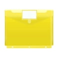 thumbnail image 1 of 3-Hole A4 Document Pouch with Label Window and Snap Closure, Waterproof Office Folder for School Work Files, Bindable Transparent Organizer for Desk Storage and Portability, 1 of 5