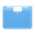 thumbnail image 1 of 3-Hole A4 Document Pouch with Label Window and Snap Closure, Waterproof Office Folder for School Work Files, Bindable Transparent Organizer for Desk Storage and Portability, 1 of 5