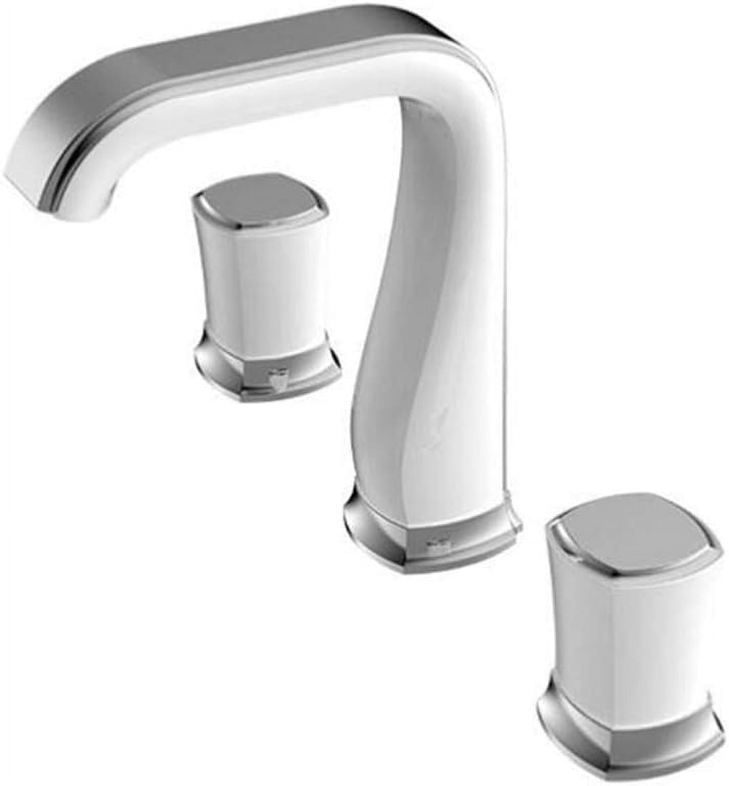 3 Hole Basin Mixer Tap Brass Hot and Cold Split Type White and Chrome Combination Bathroom Sink Faucet