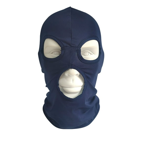ZQUUVOU Winter Balaclava Ski Mask 3 Hole Windproof Outdoor Face Mask Football Sun UV Protection Motorcycle Helmet Navy