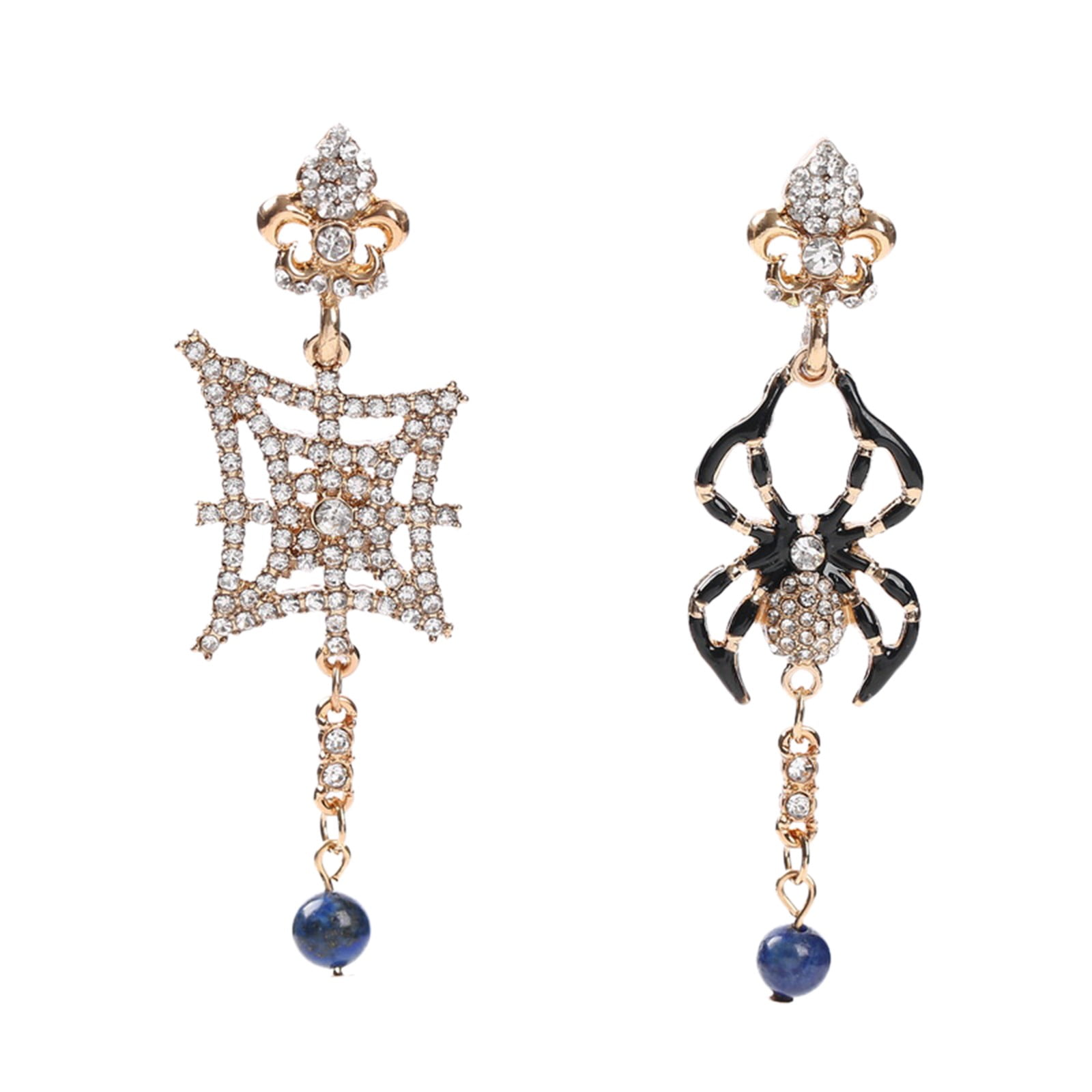 3 Hole Earrings Set for Women Asymmetry Cobwebs Earrings For Women
