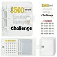 thumbnail image 1 of 3-Hole Money Saving Binder - Vertical PVC Cash Envelope System for Budgeting, 11x11x3cm Compact Savings Organizer with Labeled Pockets, 1 of 3