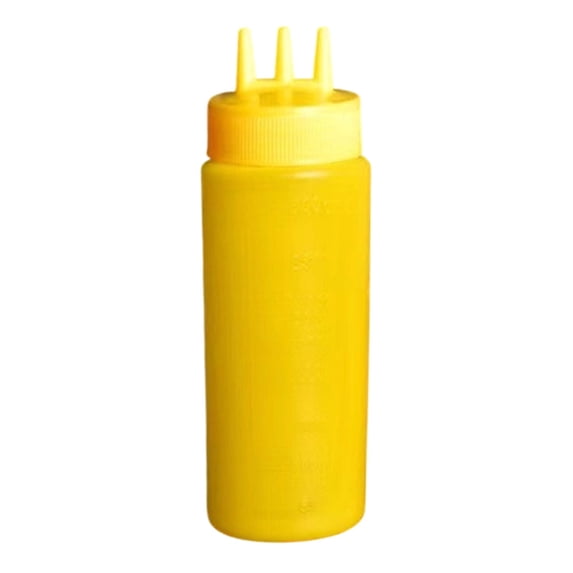 3-Hole Plastic Squeeze Bottles, 300ml Measured Condiment Dispensers, Multi Nozzle Sauce Bottles, Reusable Salad Dressing Storage Bottles, Portable Cooking Oil Dispensers, Ketchup Squeeze Containers