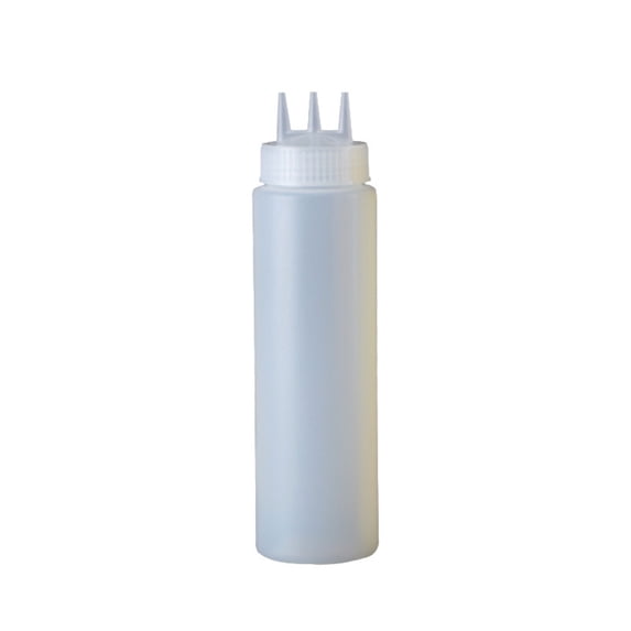 3 Hole Plastic Squirt Condiment Bottles, 3 Hole Squeeze Bottle, 350ML Dispenser Bottles, Ketchup Mustard Squeeze Bottles, Olive Oil BBQ Sauce Dispenser, Kitchen Condiment Containers for Sauces