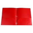 thumbnail image 1 of 3-Hole Punch 2-Pocket Folders for 3 Ring Binder,1Pcs Plastic Folders with Pocket,Heavy-Duty Colored Folders with Pockets 3 Hole Punched,Plastic File Folders with Business Card Holder,(Red), 1 of 5