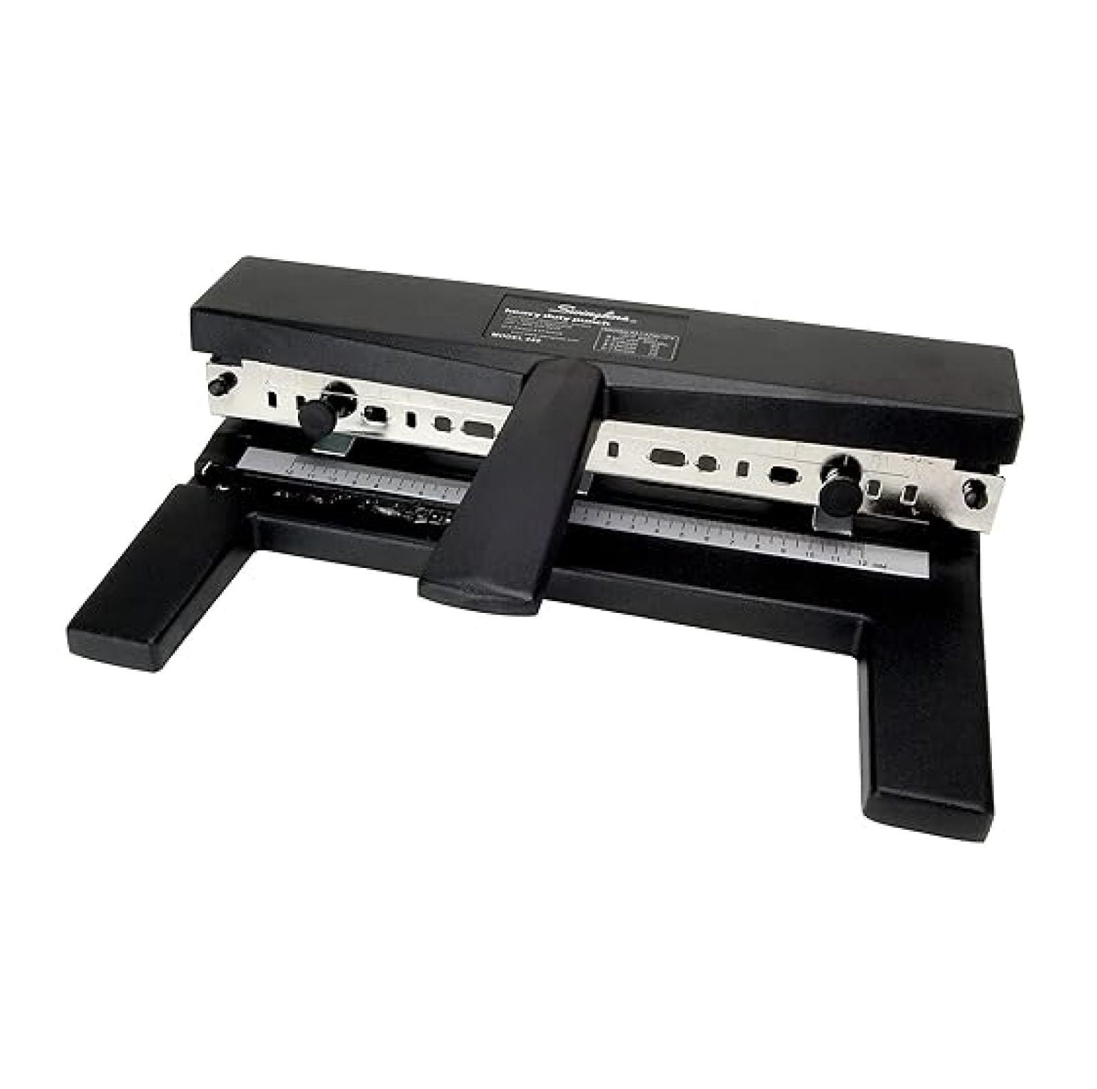 3 Hole Punch Heavy Duty, 40 Sheet Capacity Three Hole Puncher 3 Ring, Adjustable 2-7 Hole Paper Punch, Black (74440)