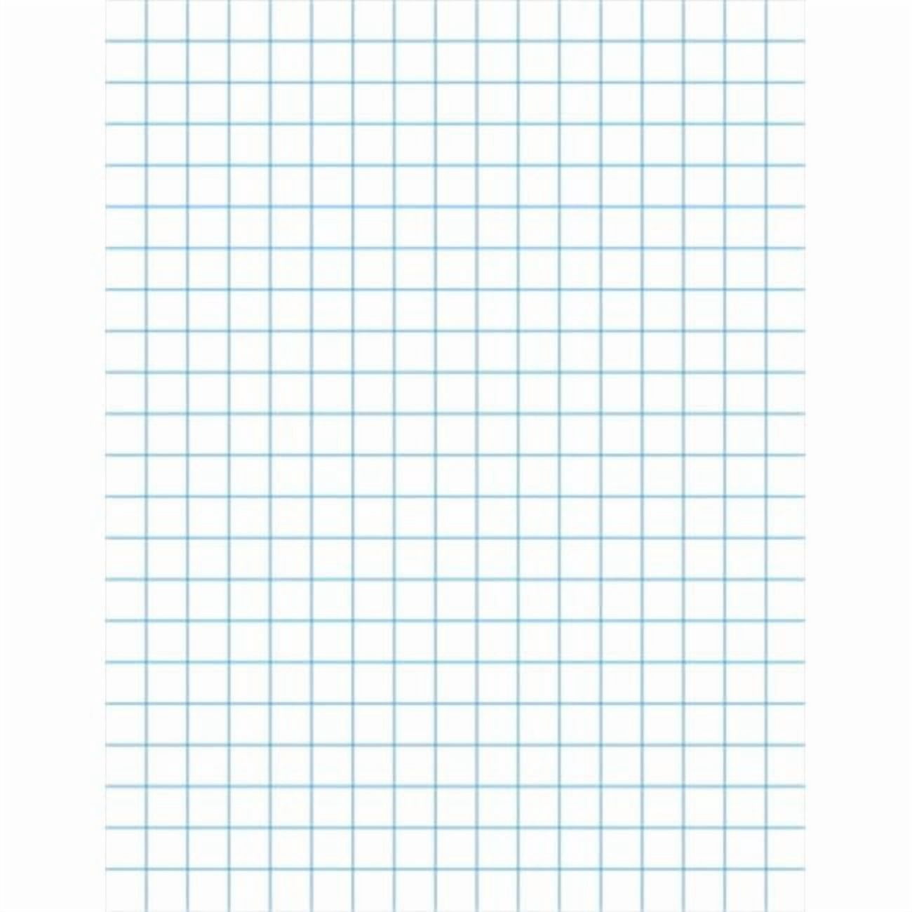 3-Hole Punched Graph Paper With Chipboard Back, White