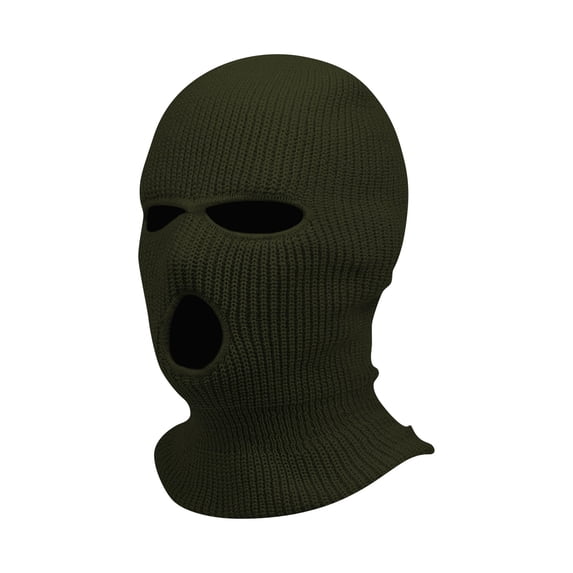 3 Hole Knitted Balaclava Face Cover, Winter Warm Full Face Mask with Neck Coverage, Stretchy Outdoor Headwear for Skiing Snowboarding and Cycling