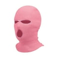 thumbnail image 1 of 3 Hole Ski Mask Full Face Cover Winter Knit Balaclava for Sports Cycling Running Hiking Cold Pink, 1 of 2