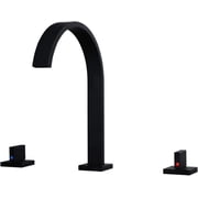 3 Hole Taps for Bathroom Basin Brass Hot and Cold Water Basin Faucet-Black