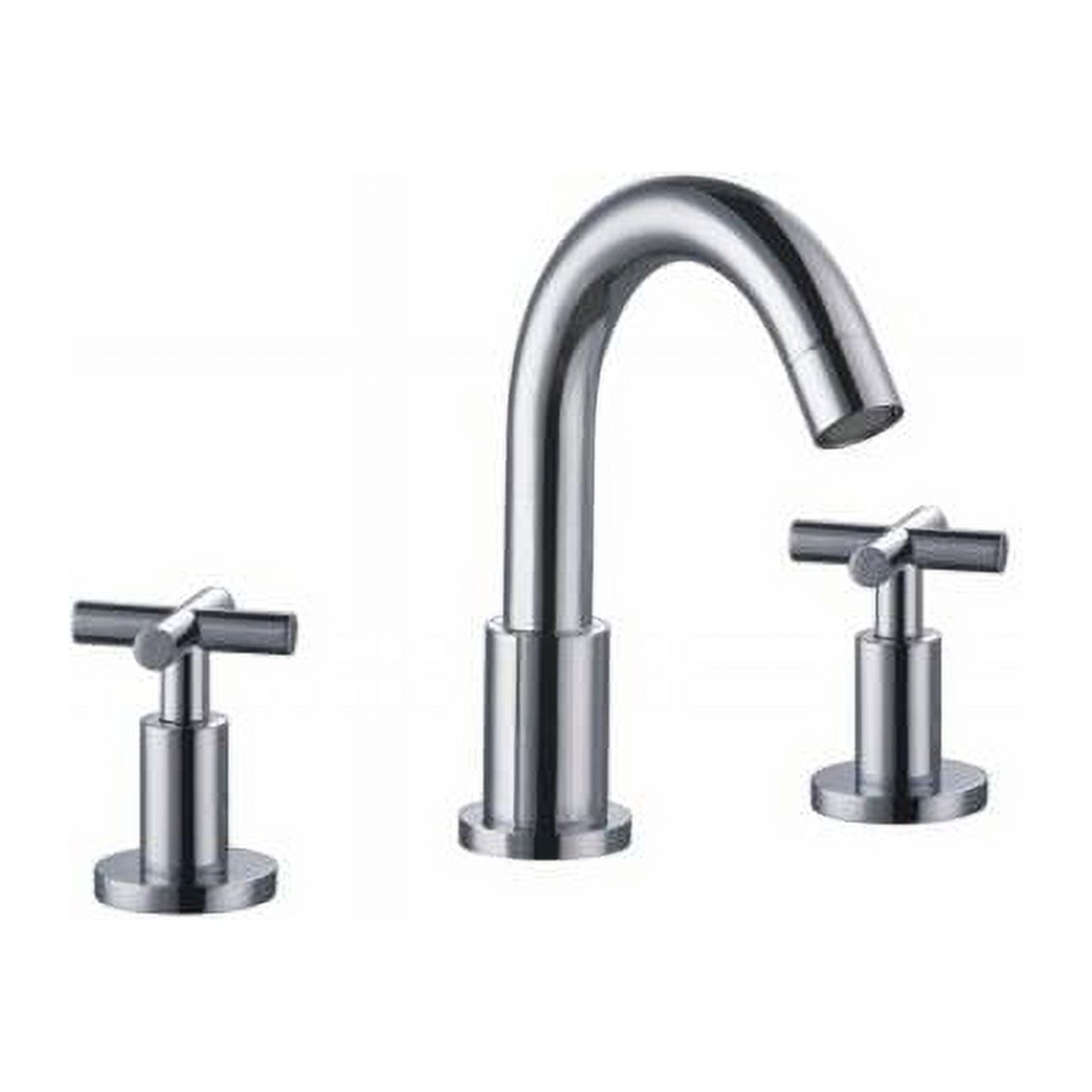 3Hole Widespread Lavatory Faucet with Cross Handles Chrome