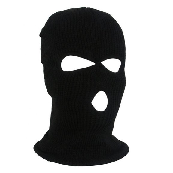 3 Hole Winter Knitted Mask, Outdoor Sports Full Face Cover Ski Mask Warm Knit Balaclava for Adult