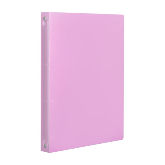 3 Holes Round Ring View,Loose Sheet Protector,Transparent Notebook Cover,DIY Scrapbooking,Cover Protector,Perfect for Organizing Class Notes, Assignments,4-Hole Binder,Pink