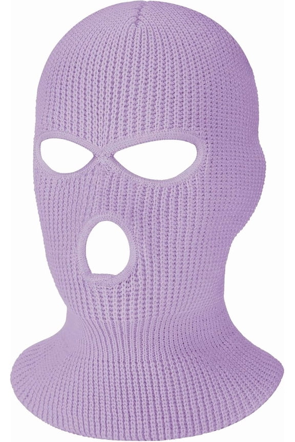 3 Holes Ski Mask Full Face Cover Outdoor Balaclava Winter Knitted Neck Gaiter for Halloween Sports Cycling