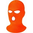 thumbnail image 1 of 3 Holes Ski Mask Full Face Cover Outdoor Balaclava Winter Knitted Neck Gaiter for Halloween Sports Cycling, 1 of 7
