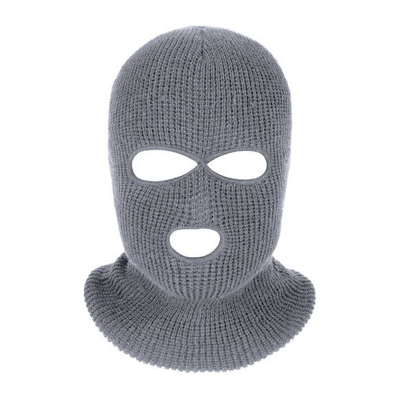 3 Holes Ski Mask Full Face Cover Outdoor Balaclava Winter Knitted Neck Gaiter for Halloween Sports Cycling