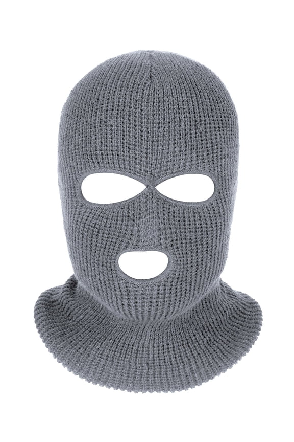 3 Holes Ski Mask Full Face Cover Outdoor Balaclava Winter Knitted Neck Gaiter for Halloween Sports Cycling