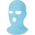 thumbnail image 1 of 3 Holes Ski Mask Full Face Cover Outdoor Balaclava Winter Knitted Neck Gaiter for Halloween Sports Cycling, 1 of 7