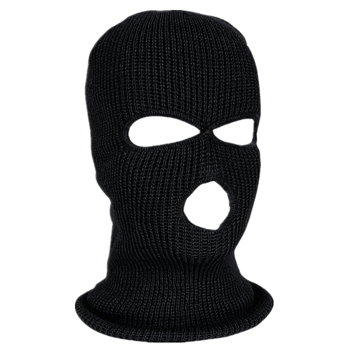 3 Holes Winter Knitted Full Face Mask Head Hood Warm Black Ski ...