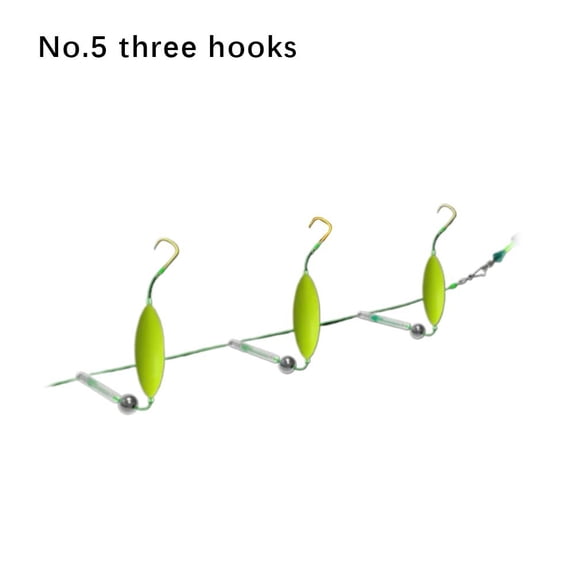 3-Hook Carp Fishing Hair Rig, Anti-Bottom Automatic Flipping Metal Fishing Rig, Ready-to-Use Suspension Lure for Freshwater Bottom Fish