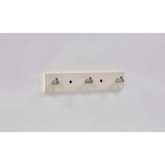3-Hook Coat Hanger, White