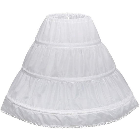 3 Hoops Girl Dress Petticoat Full Slips Flower Girls Skirt Ball Gown Underskirt Flower Fluffy