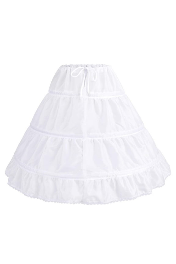 3 Hoops Petticoat Full Slip Ball Gowns Skirt Ball Gown Underskirt Flower Fluffy