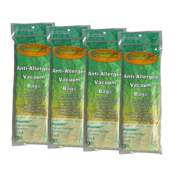 3 Hoover Type I #AH10005 Platinum Canister Vacuum Cleaner Allergen HEPA Bag A891, 985059002, AH10005, SH10000, SH10000RM